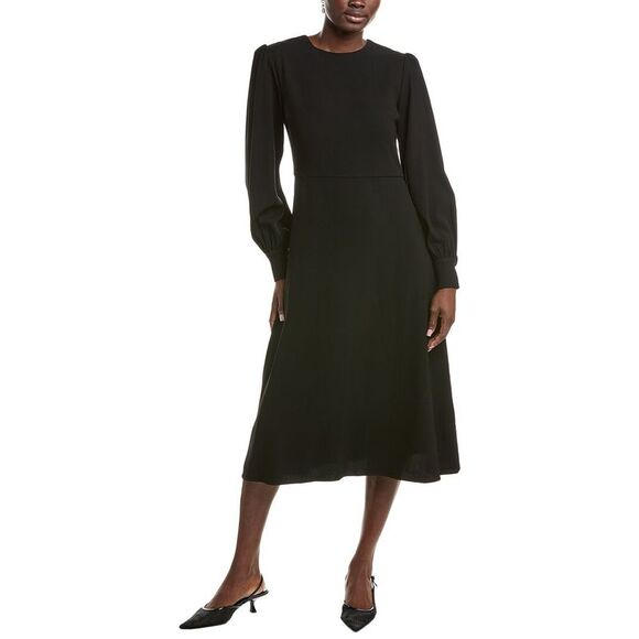 Officine Générale Womens Officine Generale Faustine Midi Dress, Black - Picture 1 of 3